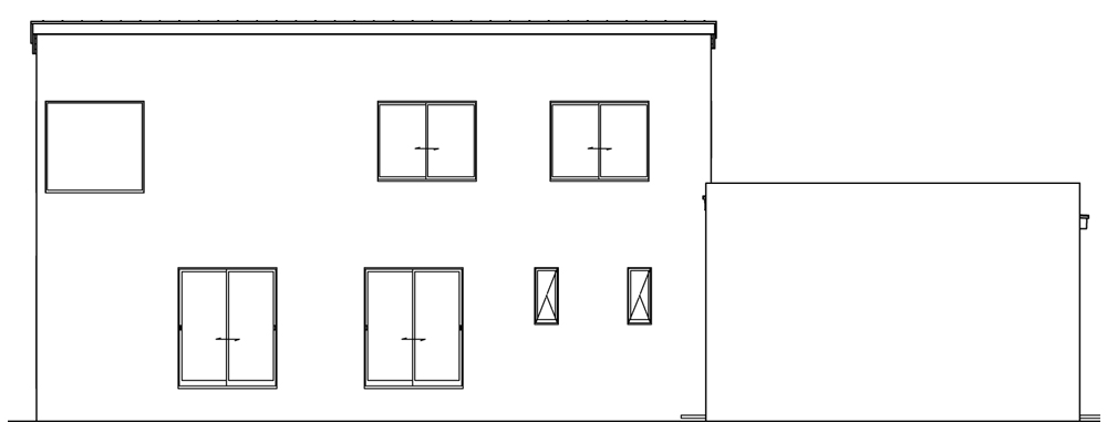 立面プラン-東側と北側