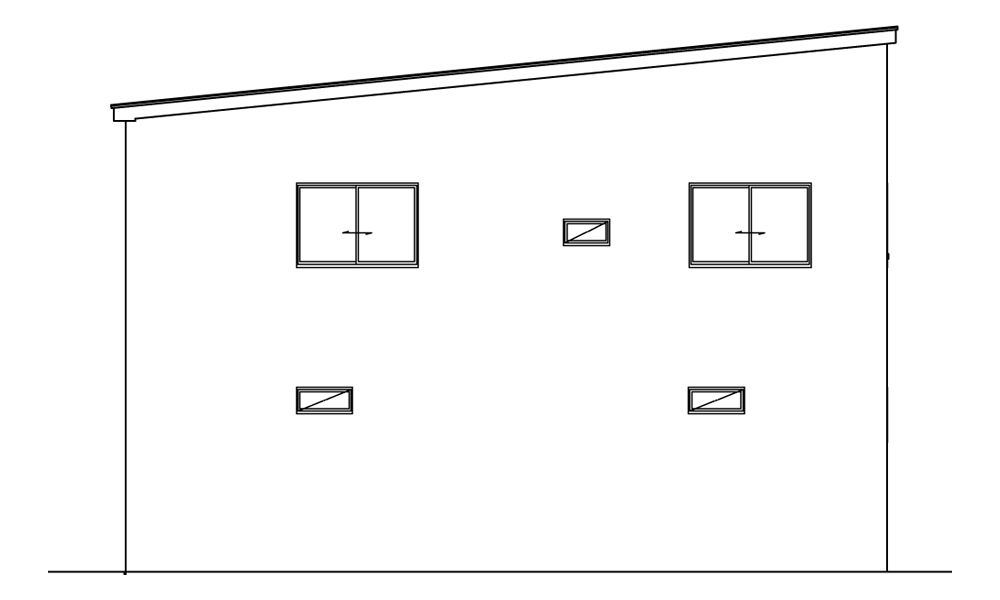 立面プラン-東側と西側